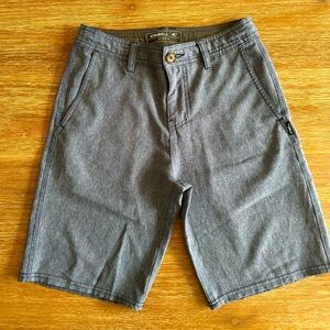 O’Neill Boys Gray Hybrid Shorts Waist Size 25